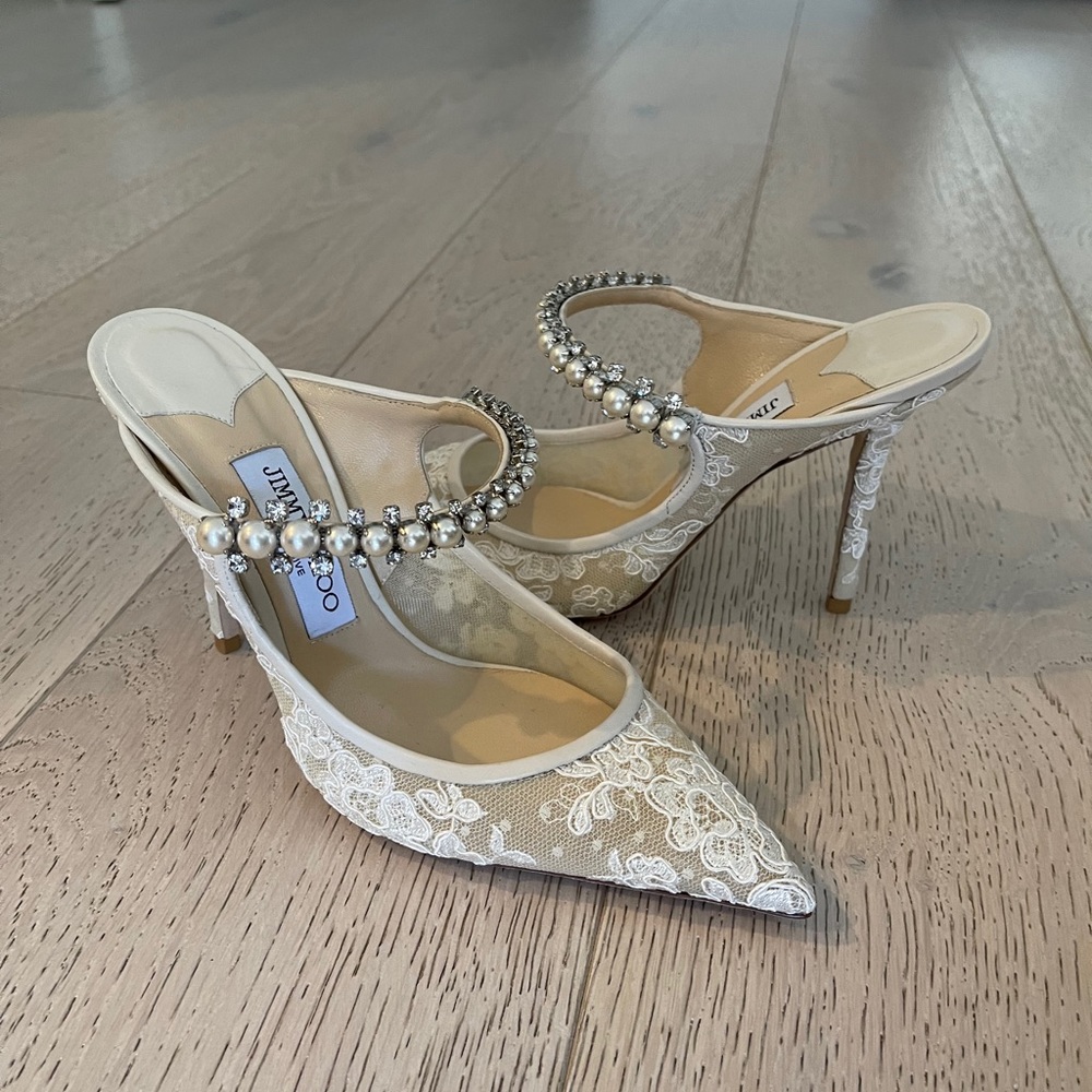 Bridal Jimmy Choo Size 38 1/2